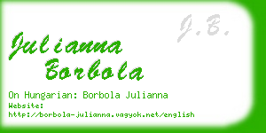 julianna borbola business card